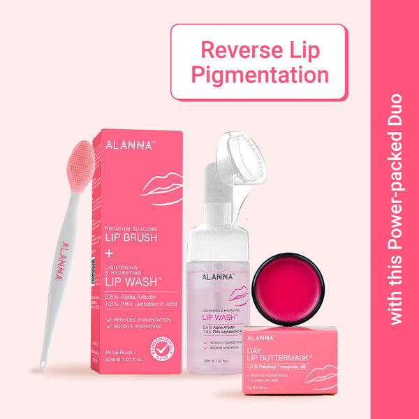 Buy Lip Wash & Day Lip Buttermask for dark lips treatment ALANNA