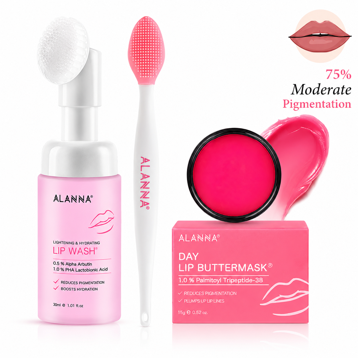 Lightening Lip Pro Kit | Women | 2-Step | LipWash® + Day ButterMask®