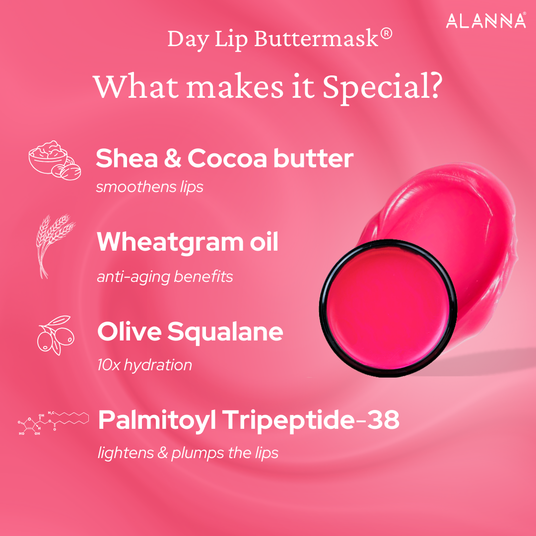 Day Lip ButterMask® | 1% Tripeptides | 5% Olive Squalane | Vitamin E