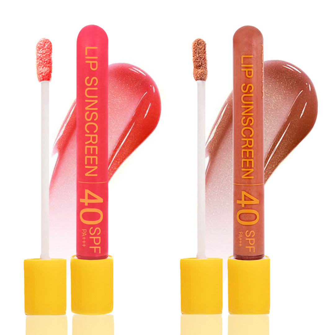 Lip Gloss with SPF | Coral Pink & Caramel Delight