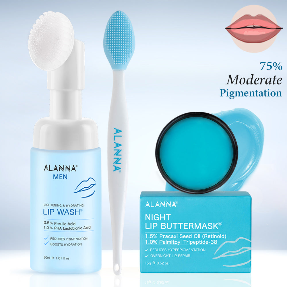 Lip Brightening Kit | Men | 2-Step | LipWash® + Night Lip ButterMask®