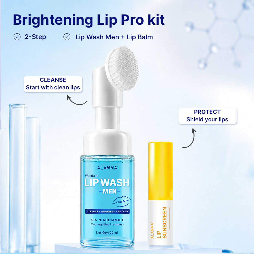 Lightening Lip Pro Kit | Men | 2-Step | LipWash® + SPF Lip Balm