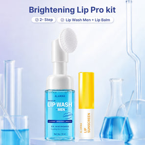 Lightening Lip Pro Kit | Men | 2-Step | LipWash® + SPF Lip Balm