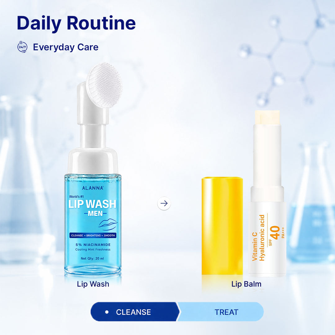Lightening Lip Pro Kit | Men | 2-Step | LipWash® + SPF Lip Balm