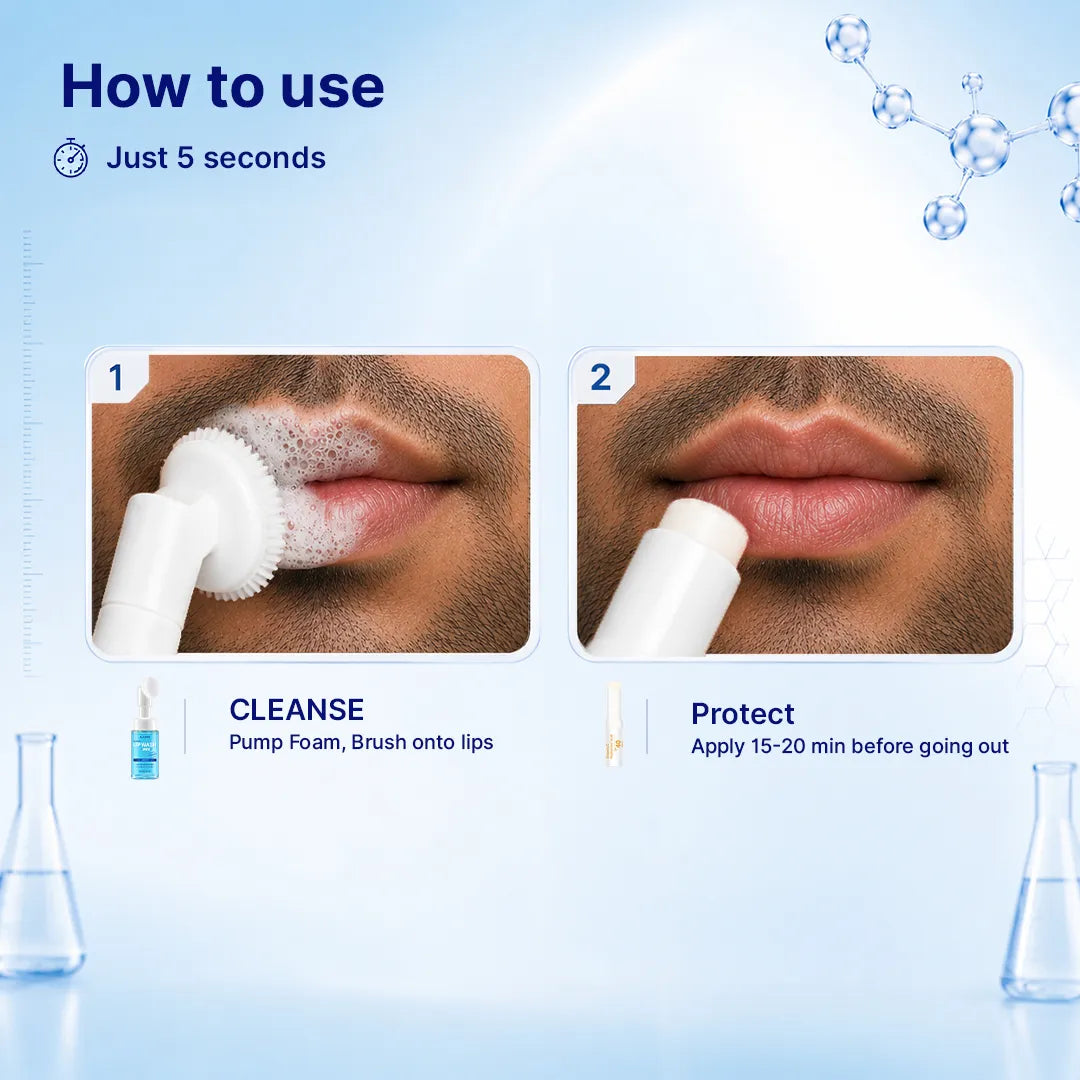 Lightening Lip Pro Kit | Men | 2-Step | LipWash® + SPF Lip Balm