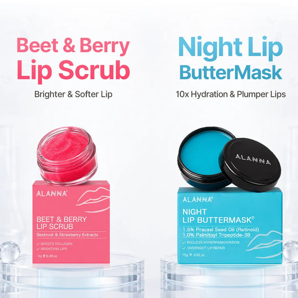 Lip Lightening Kit | Men | 2-Step | Scrub + Night ButterMask®