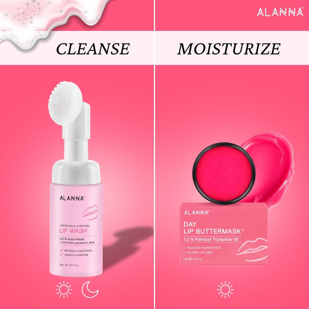 Lightening Lip Pro Kit | Women | 2-Step | LipWash® + Day ButterMask®