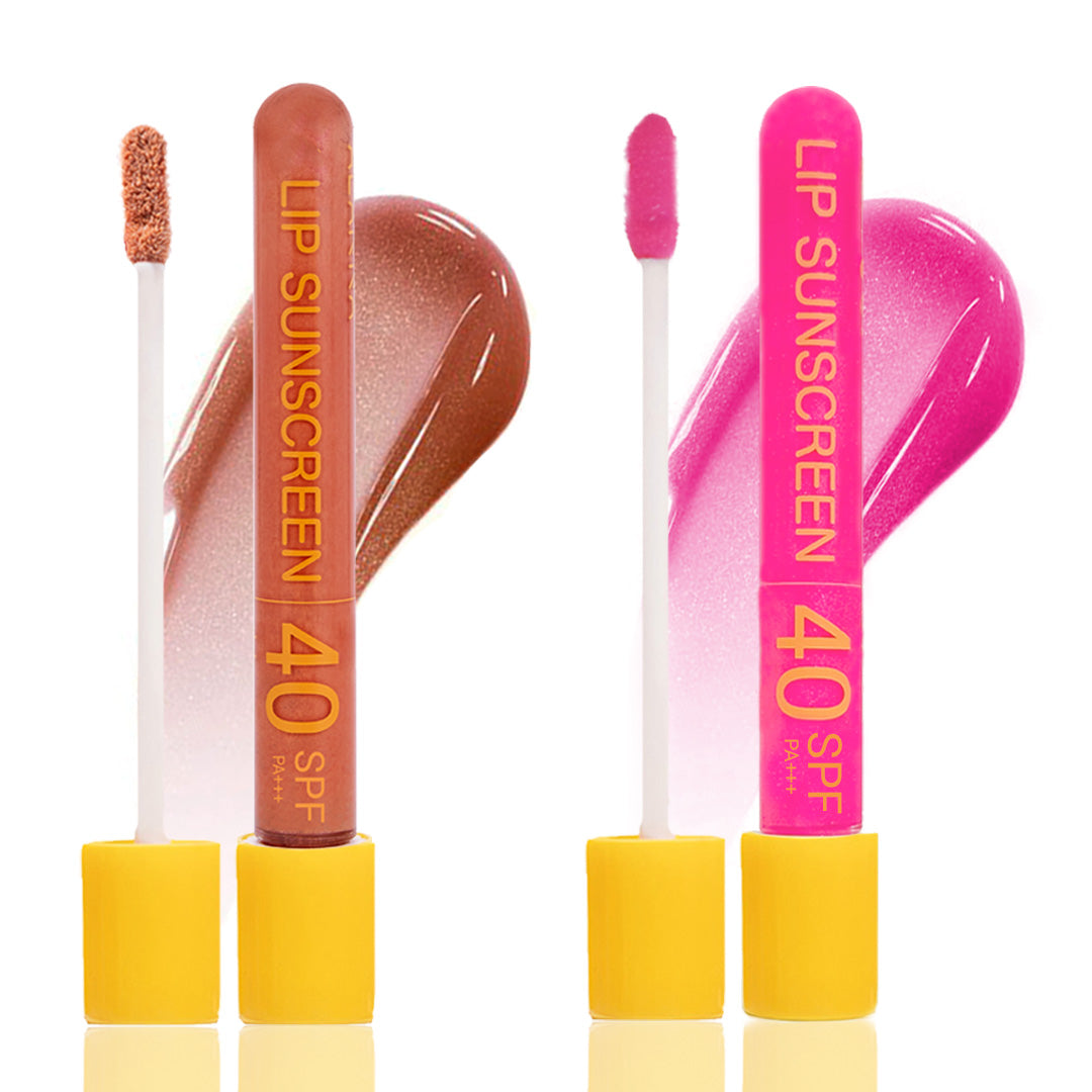 Lip Sunscreen Gloss Caramel & Strawberry texture