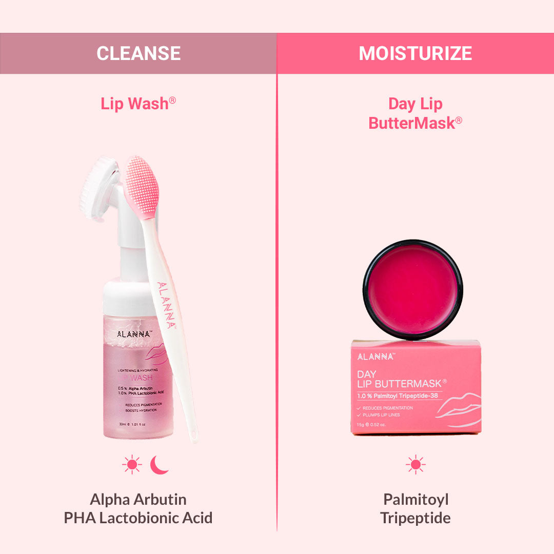 Cleanse & Moisturise with Lip Wash and Lip Buttermask