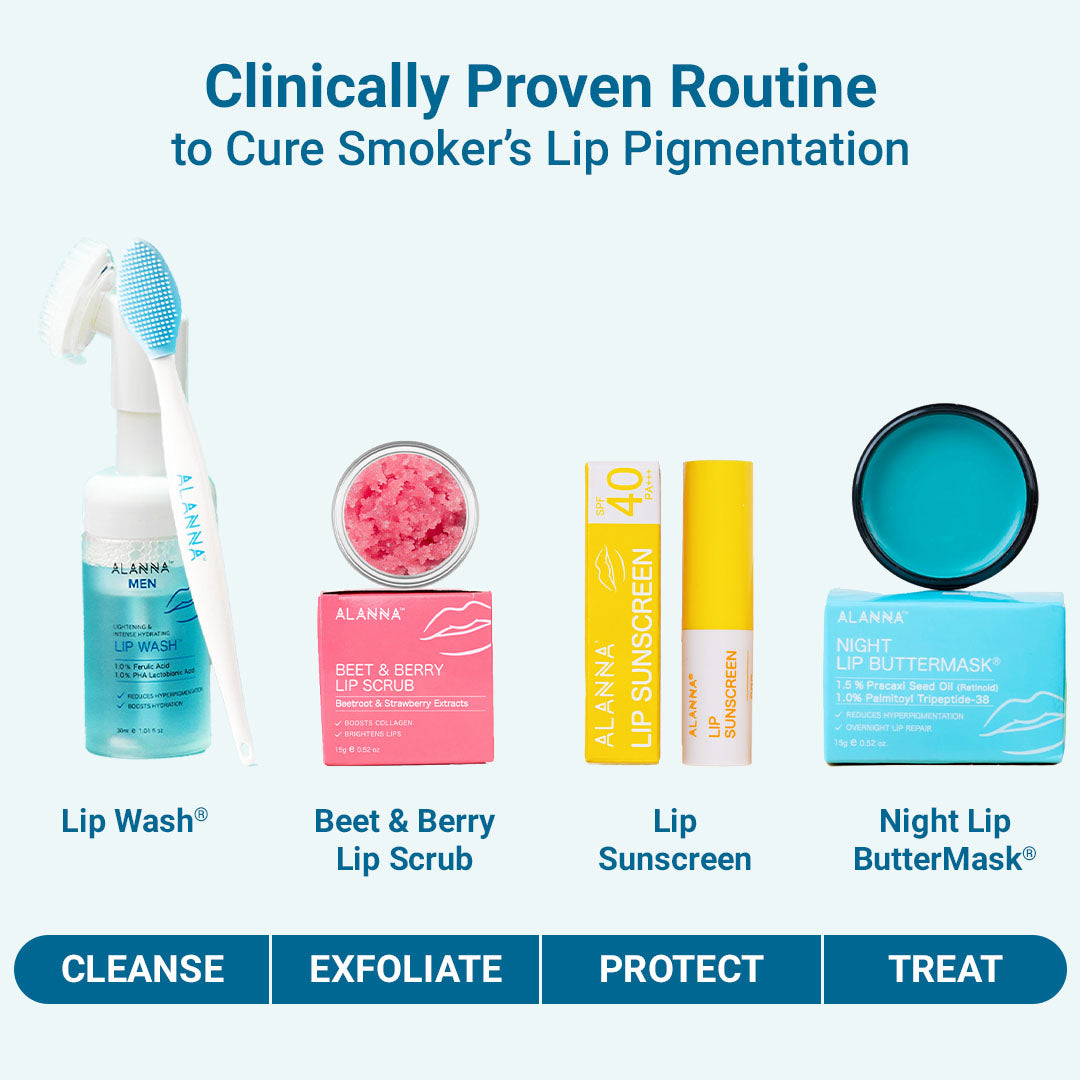 4 step routine to cure lip pigmentation