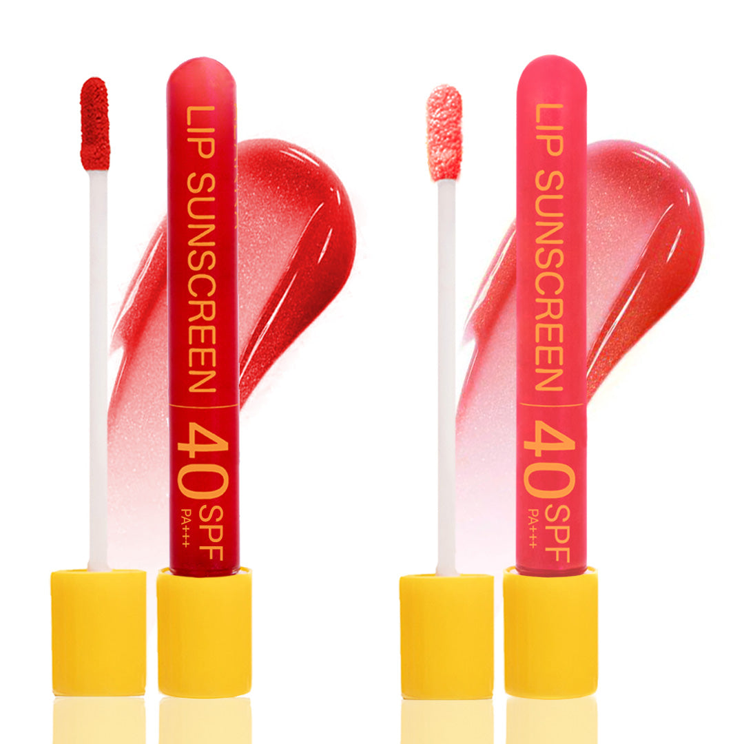 An image of redberry and coral pink lip gloss